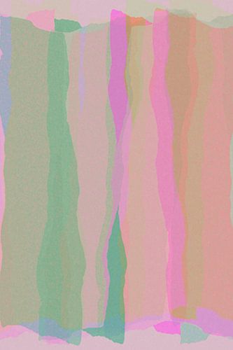 Abstrakte Formen in Neonpink, Grün, Blau und Gelb