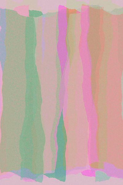 Abstract shapes in neon pink, green, blue and yellow by Studio Allee