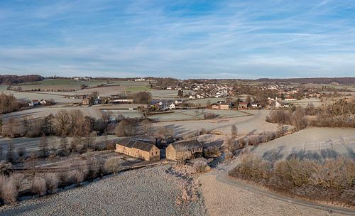Luchtpanorama  van het Zuid-Limburgse landschap in de buurt van Epen