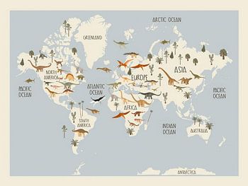 Dinosaur World Map