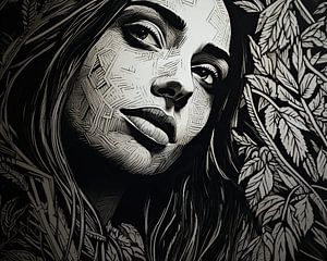 Maskierte Natur | Monochromes Porträt