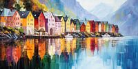 Dorf am Fjord