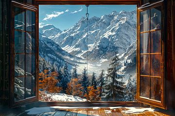 look out the window overlooking a beautiful landscape by Egon Zitter