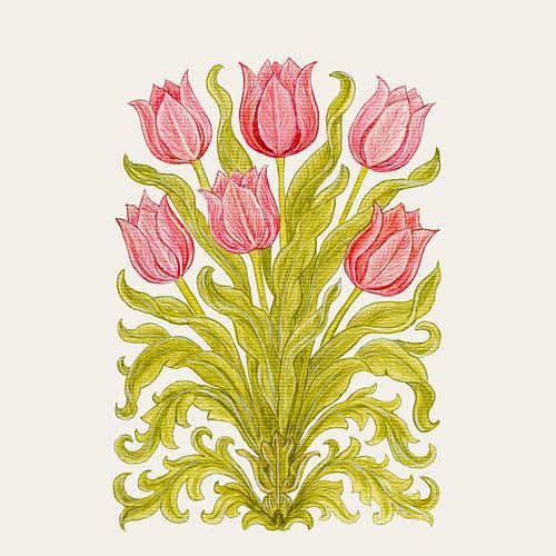 Reverie Tulip Crest – Warmes Leinen von Piret Victoria Ribas Art & Photography