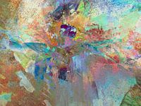 Modern, Abstract Digitaal Kunstwerk in Pastel kleuren