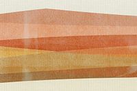 Abstrakte minimalistische Landschaft in gebranntem Orange, Terrakotta, Senf