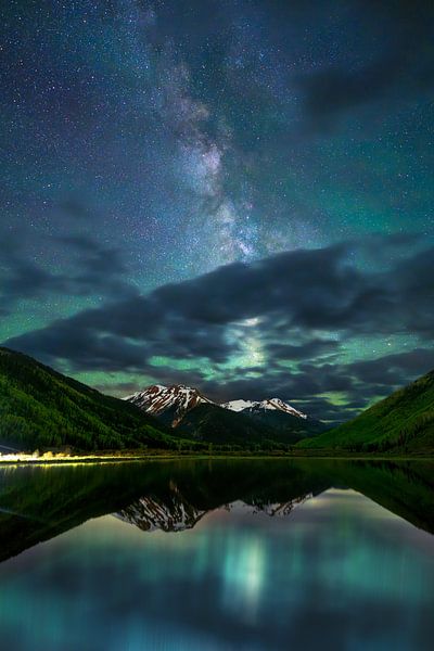 Ouray Colorado Nachtlandschap - Melkweg Foto, Nachtfotografie Print, Colorado Muur Kunst, Melkweg Foto, Landschap Print van Daniel Forster