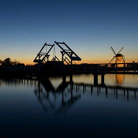 Windmills At Sunset von Robert van Brug