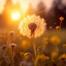 Dandelion in front of the sun by TheXclusive Art