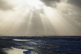 Storm op het strand von Pauline Aalfs