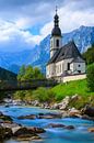 Église Saint-Sébastien, Ramsau, Berchtesgaden, Allemagne par Henk Meijer Photography Aperçu