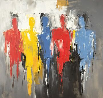 Mensen Silhouetten | Felle Silhouetten van Kunst Kriebels