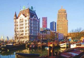 Witte Huis met boten