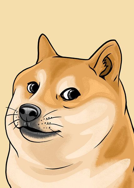 Shiba Inu Doge Meme by Adam Khabibi on canvas, poster, wallpaper and more