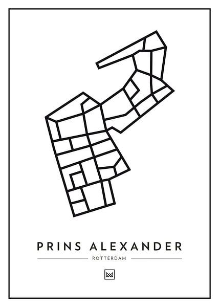 Prins Alexander - Rotterdam van Muurmap - Jouw Favorite stad of wijk aan de muur