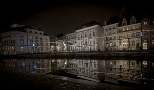 Ghent canal at night von Niki Moens