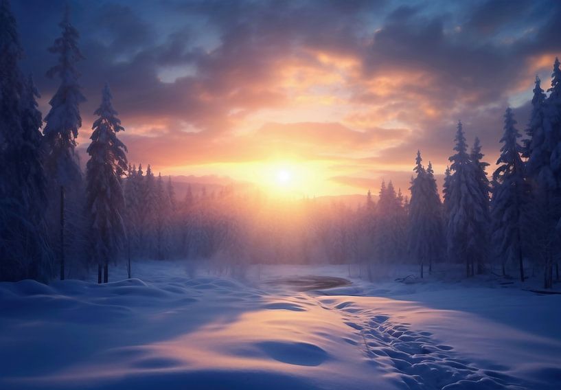 Romantic winter landscape by fernlichtsicht