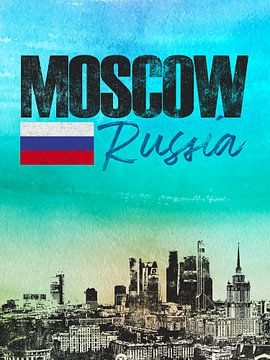 Moskou Rusland van Printed Artings