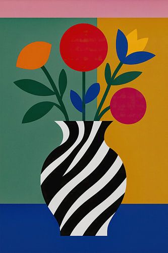 Still Life Stripes and Petals