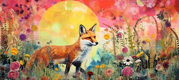 Bunte Natur Kunst | Fuchs von Wunderbare Kunst