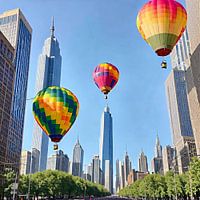 Ballons in der grossen Stadt