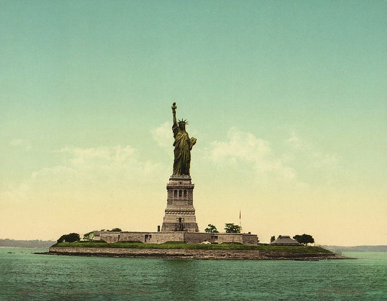 Statue of Liberty, New York Harbor von Vintage Afbeeldingen