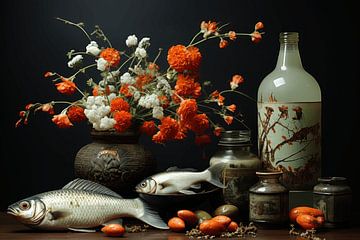 Nature morte asiatique sur Ton Kuijpers