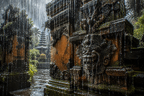 Rain on a Balinese Gate I Indonesia I Rain Collection