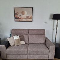 Klantfoto: Aardse Echo's in Zacht Licht van Bianca ter Riet, op canvas
