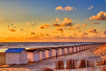 Pôle du coucher de soleil 9 Texel