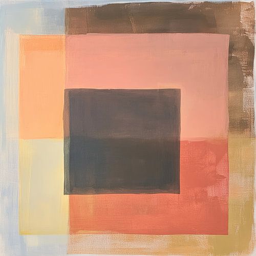 Überlappende Quadrate | Stille Farbharmonie