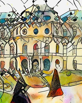 Kandinsky ontmoet kasteel Belverdere, Wenen (1) van zam art