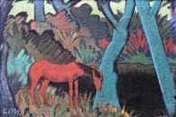 Zigeunerpaard bij het zwarte water, anagoria, Otto Mueller - 1928 van Atelier Liesjes thumbnail