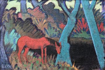 Zigeunerpaard bij het zwarte water, anagoria, Otto Mueller - 1928 van Atelier Liesjes