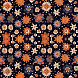 India floral design by Wilfried van Dokkumburg