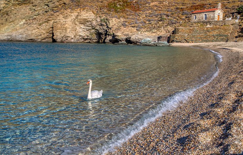 Der Strand von Achla , Andros, Kykladen, Griechenland von Konstantinos Lagos