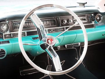 Amerikanischer Oldtimer Sedan Deville 1961 Lenkrad
