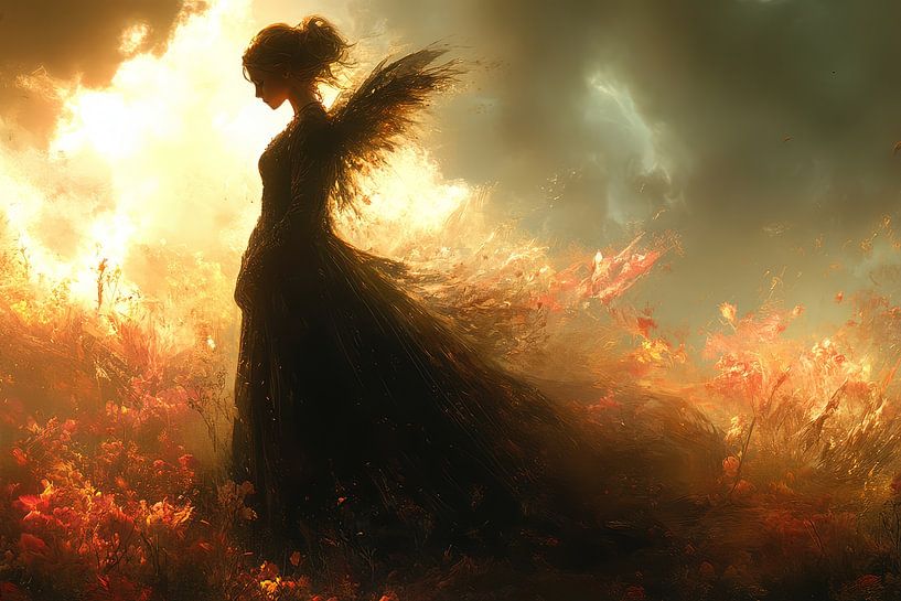 malerisches, spirituelles Bild der Frau von Egon Zitter