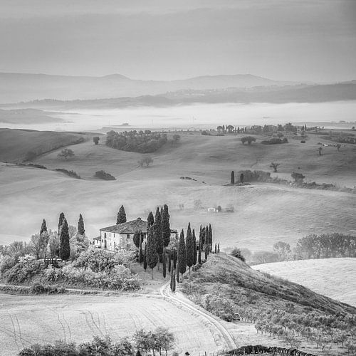 Italie en carré noir et blanc, Toscane