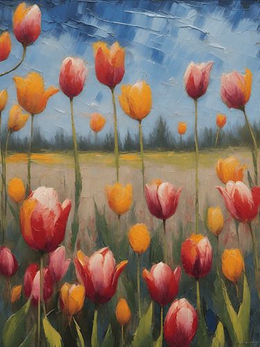 Tulpen auf dem Feld