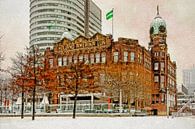 Winterblick Hotel New York von Frans Blok Miniaturansicht