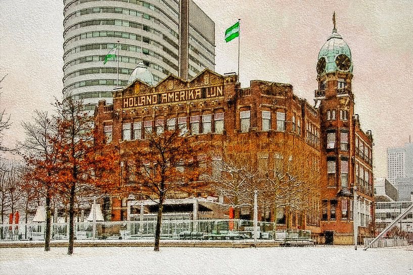 Winterbeeld Hotel New York van Frans Blok