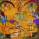 abstracte canvas muurschildering van EL QOCH thumbnail