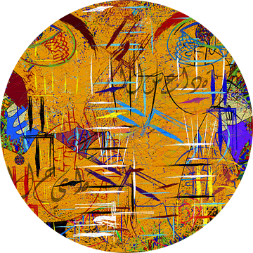 abstracte canvas muurschildering van EL QOCH