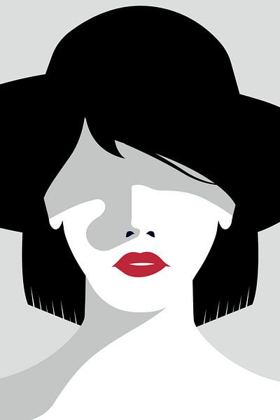 Red Lips by Walljar