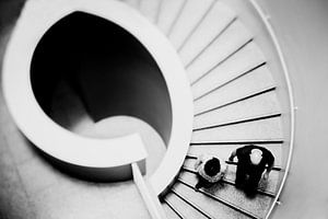 Bijzondere trap in Lissabon | Fibonacci spiraal | reisfotografie in Portugal van Willie Kers