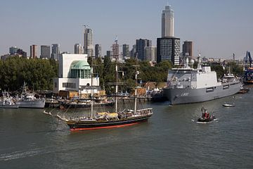 Skyline de Rotterdam pendant les Journées mondiales du port sur W J Kok
