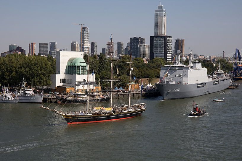 Skyline of Rotterdam during the world port days by W J Kok