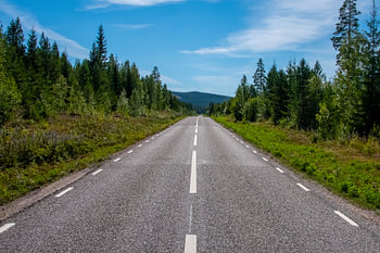 Infinite roads in Sweden