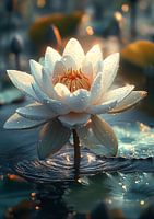 witte lotusbloem